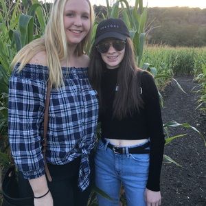 Off the Shoulder Plaid Top